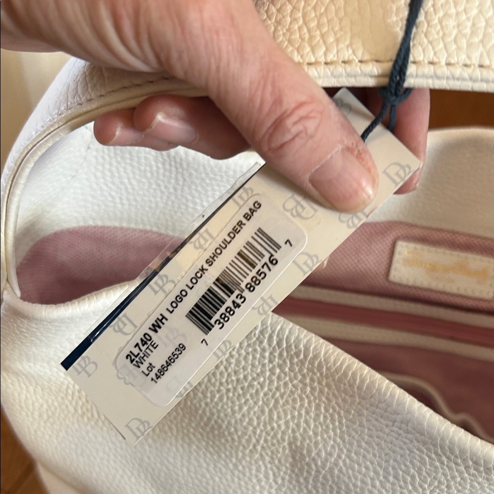 Dooney & Bourke White Leather Hobo Bag &Change Purse NEW - Picture 7 of 10
